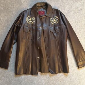 Vintage 1970s Anderson Little western embroidered Leather Jacket